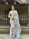 Rashmi DAC Floral Printed Chinon Silk Designer Readymade Saree Orders In India

